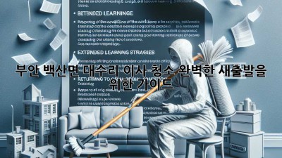 부안 백산면 대수리 이사 청소: 완벽한 새출발을 위한 가이드